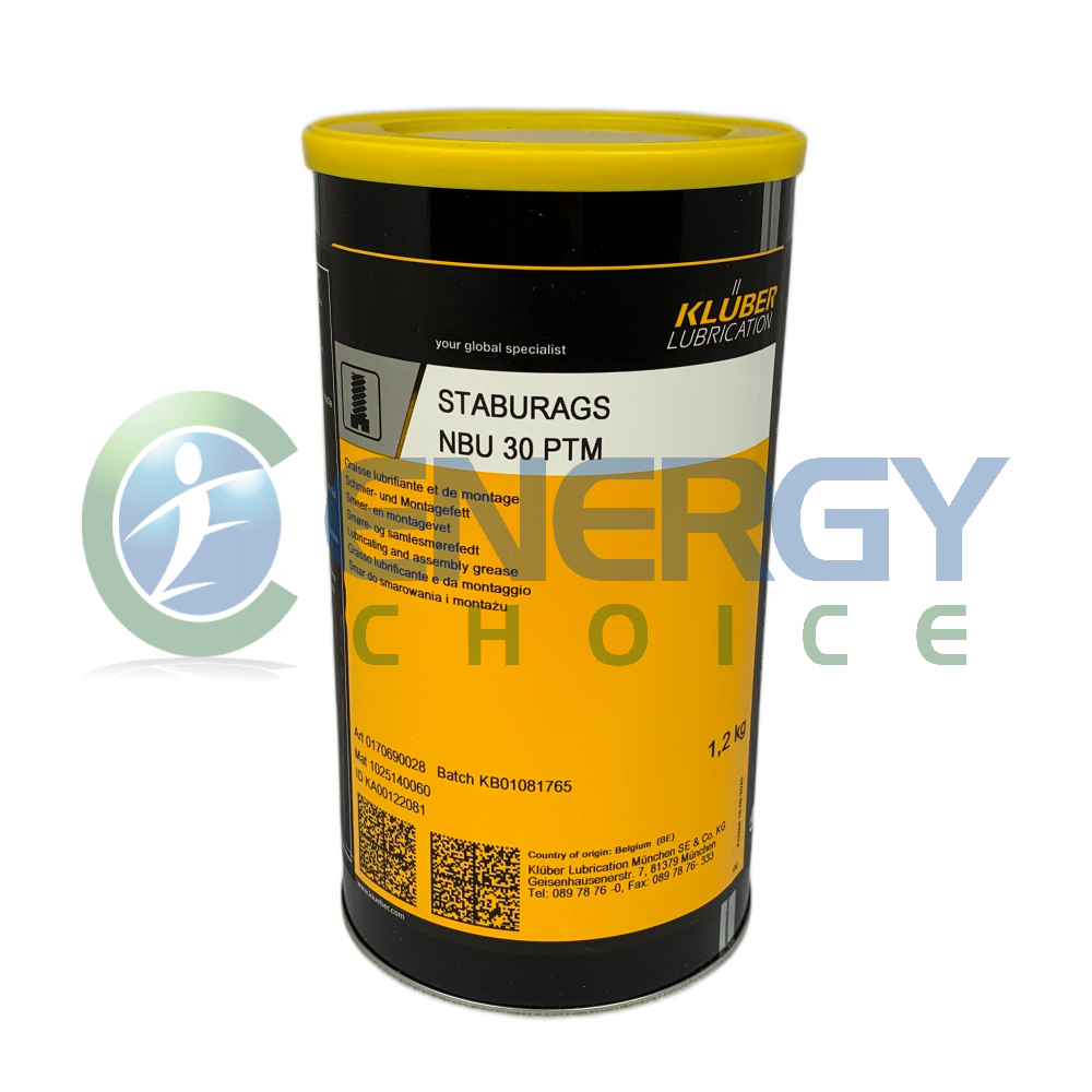 Kluber STABURAGS NBU 30 PTM Lubricating and assembly grease 1.2KG, Kluber Lubrication, 0170690028